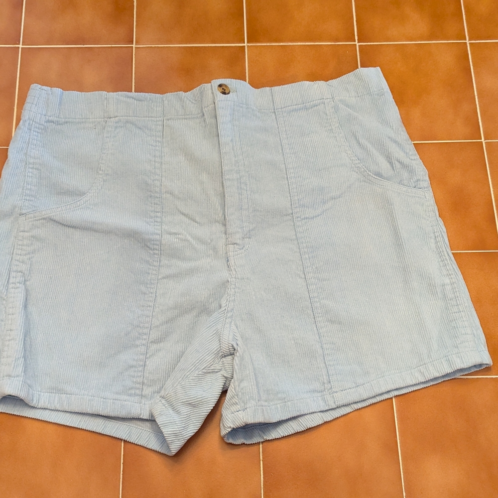 Sz 42/12 weed vintage light blue corduroy shorts